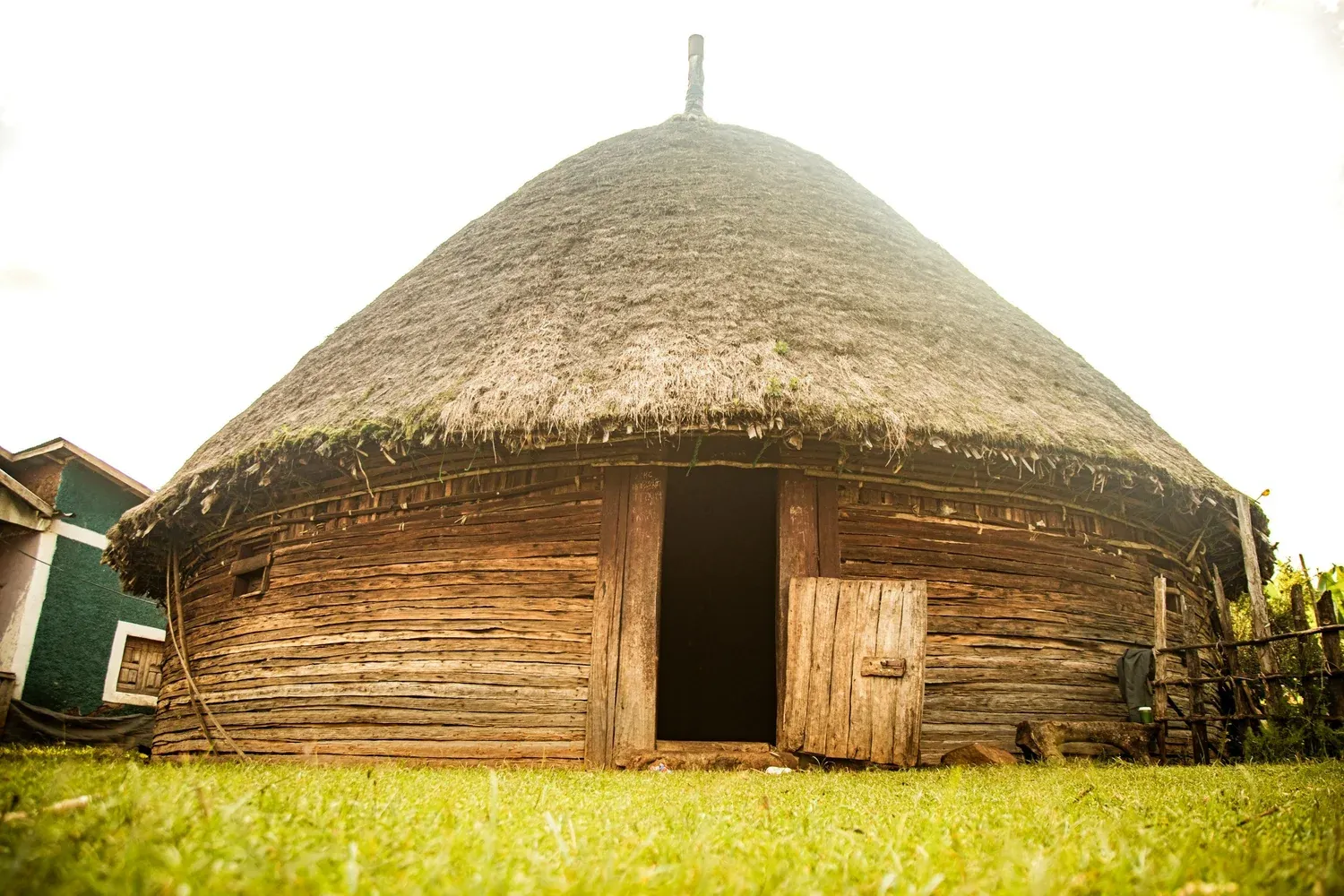 A traditional round thatched home in rural Ethiopia